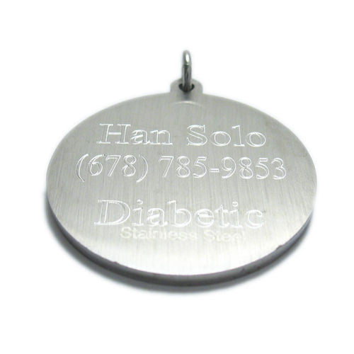 Amazing Round Caduceus Medical Pendant Necklace | Wholesale 316L Stainless Steel Jewelry | Alternate