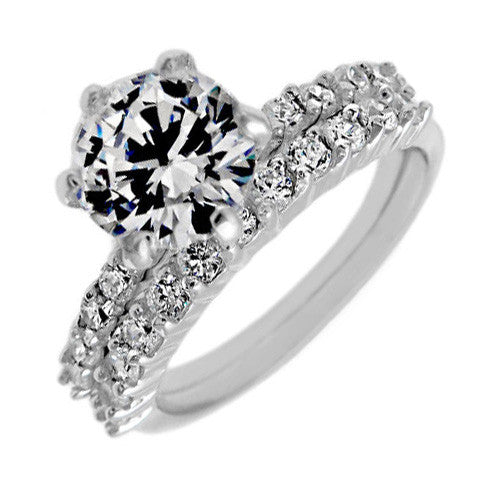 Sterling Silver Thin Cubic Zirconia Band Ring – Sterling Forever