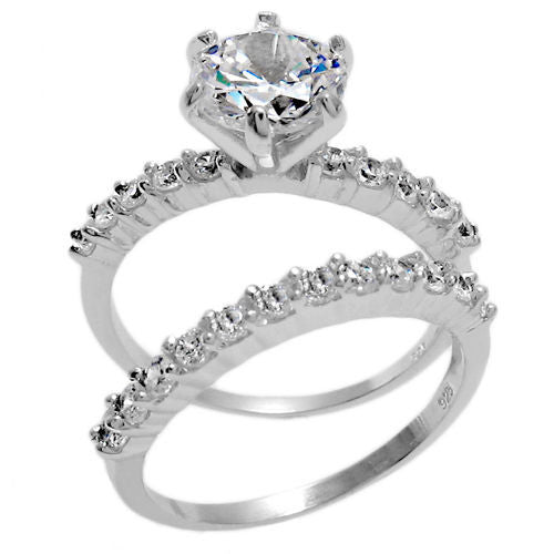 925 Sterling Silver Women's Diamond Created Wedding 925 Sterling Silver Women's Diamond Created Wedding