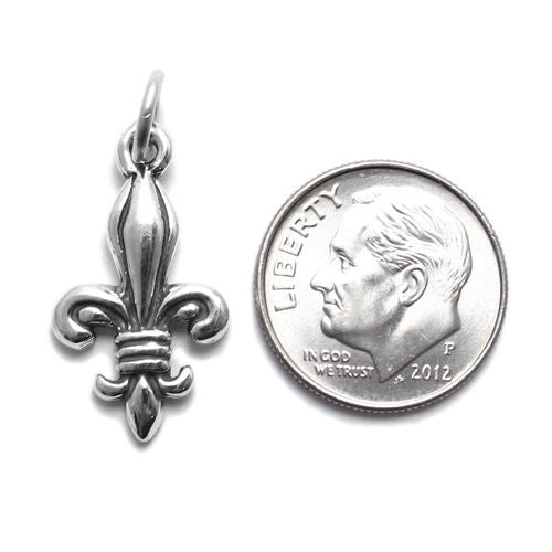 Royal Fleur de Lis Charm | Wholesale 925 Sterling Silver Charms - Jewelry | Alternate