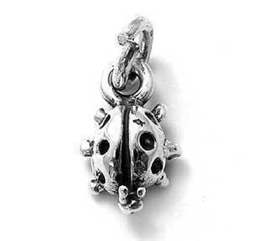 Ladybug Charm in Sterling Silver.
