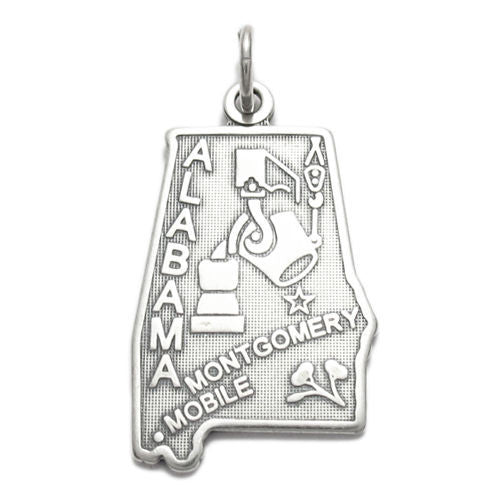 All 50 States of America Sterling Silver Charms - :: Timeless Charms 