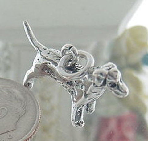 Labrador Retriever Dog Charm in Sterling Silver.