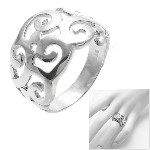 Native Art Wind Motif Swirl Ring. Wholesale sterling silver rings. Combo photo.