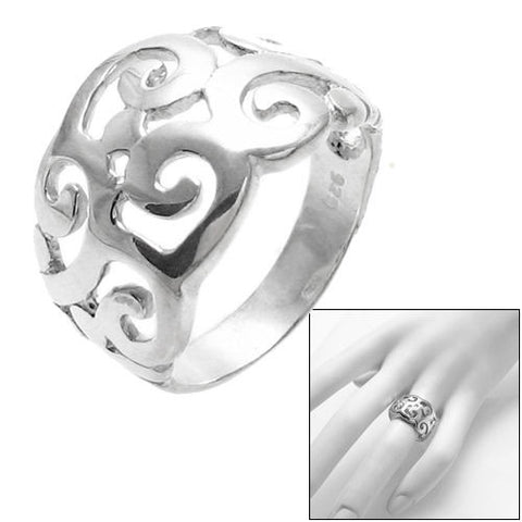 Native Art Wind Motif Swirl Ring. Wholesale sterling silver rings. Combo photo.