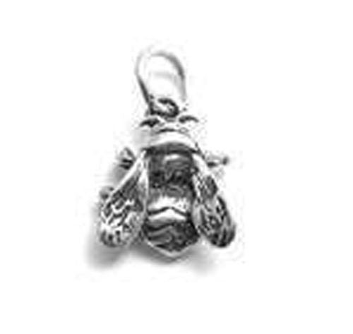 Fly Charm in 3D. Sterling Silver.
