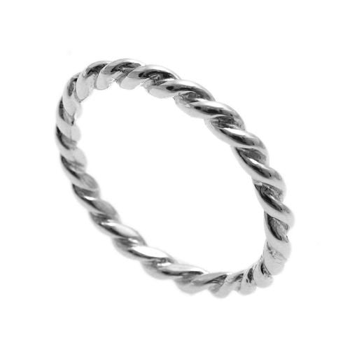 Lovely thin twisted cable ring in sterling silver. Simple yet sophisticated. Wholesale Sterling Silver Rings 