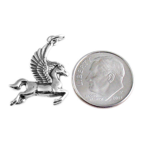 Pegasus the Flying Horse Charm in Sterling Silver.