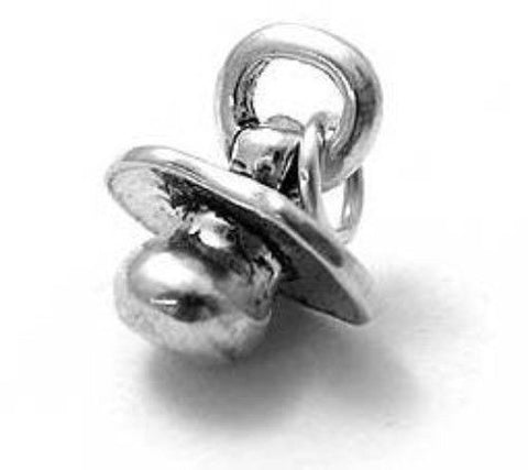 Pacifier Charm in Sterling Silver