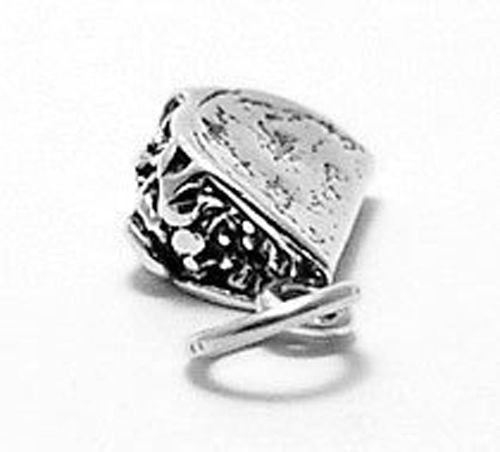 Taco Charm in 3D. Sterling Silver
