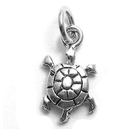 Turtle Charm in Sterling Silver.