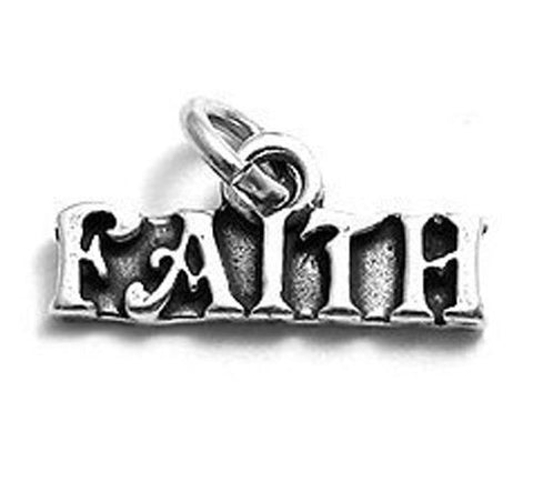 Faith Charm in Sterling Silver
