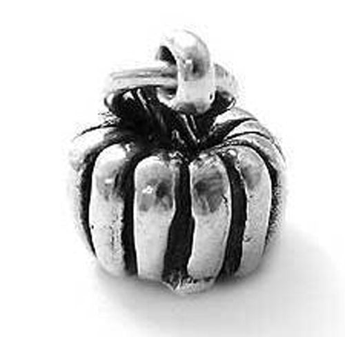 Pumpkin Charm in 3D. Sterling Silver