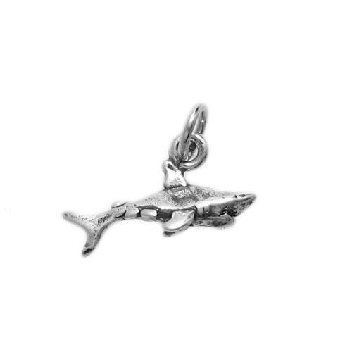 Shark Charm in 3D. Sterling Silver
