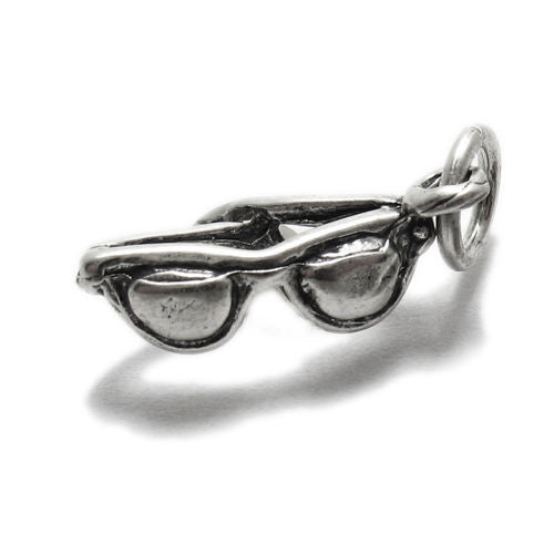 Sunglasses Charm in 3D. Sterling Silver