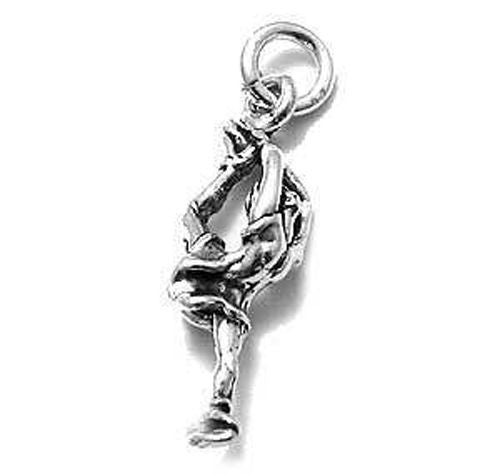Ice Skater in Mid-Spin Charm Sterling Silver