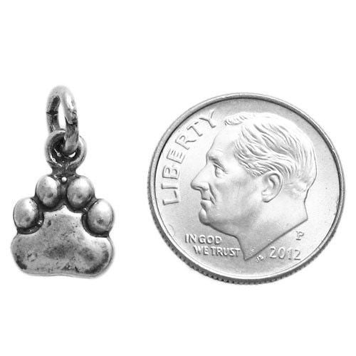 Bear (Maybe Yogi's) Paw Print Charm in Sterling Silver.