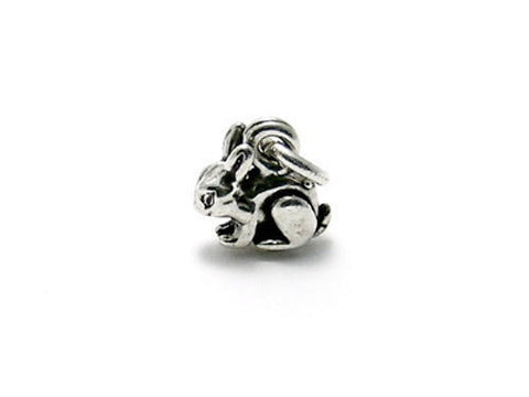 Bunny Rabbit Charm in Sterling Silver.