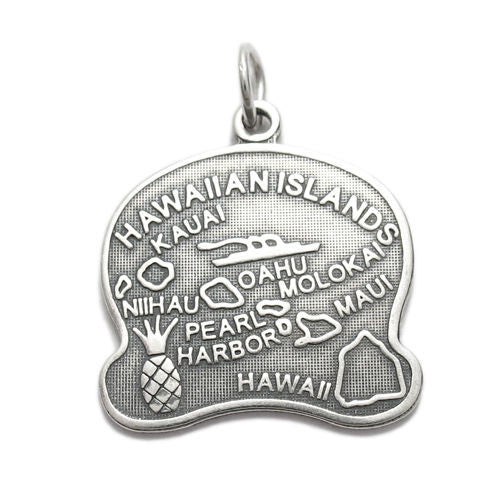 Hawaii State Charm in Sterling Silver