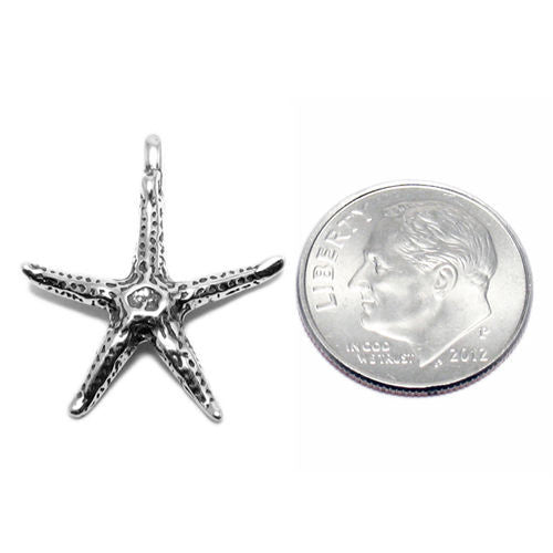 Starfish Charm. Sterling Silver