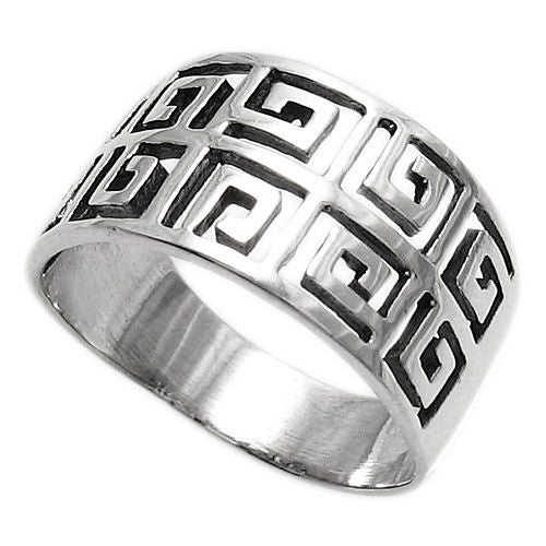 Double Greek Key Wholesale Sterling Silver Ring 925Express