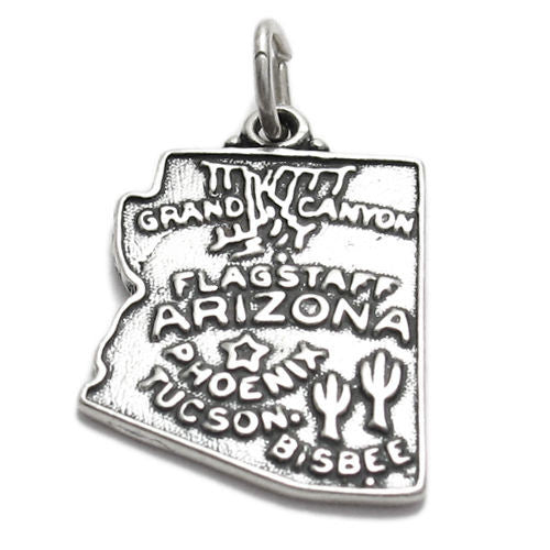 All 50 States of America Sterling Silver Charms - :: Timeless Charms 