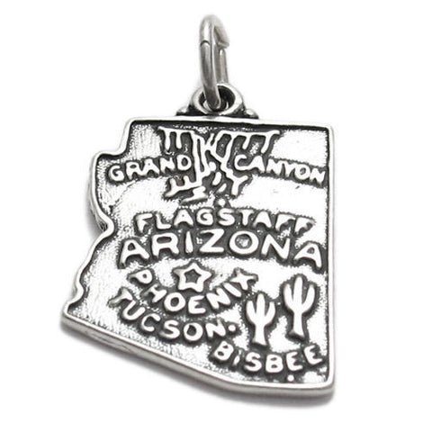 Arizona State Charm in Sterling Silver