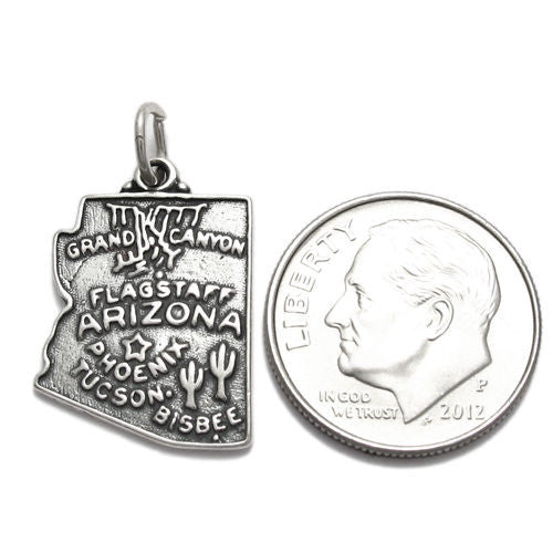 Arizona State Charm in Sterling Silver