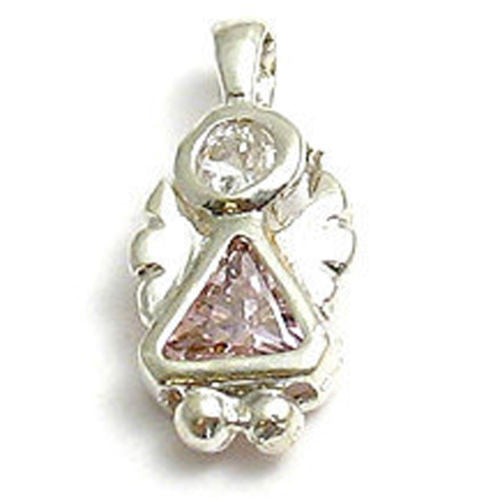 Colorful birthstone charms in the shape of an adorable angel. Wholesale Sterling Silver Charms. June.