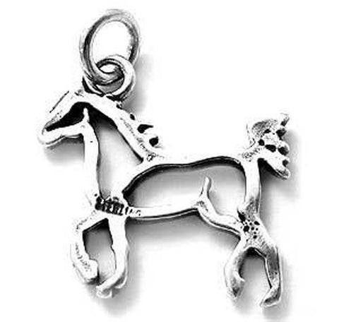 Horse Outline Charm in Sterling Silver.