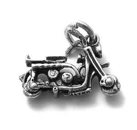 Motor Scooter Charm. Sterling Silver