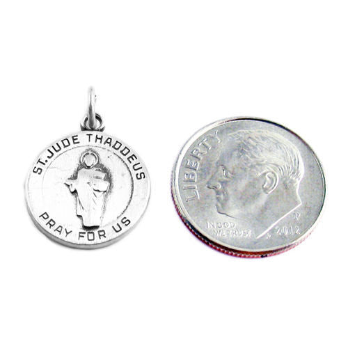 St. Jude Thaddeus Pray For Us Euro Bead Charm in Sterling Silver