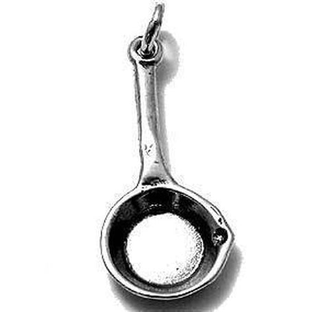 Frying Pan Charm in Sterling Silver