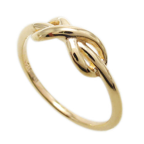 Elegant and Graceful Infinity Knot Ring in Gold Plated Sterling Silver. Wholesale Sterling Silver Rings. Main.