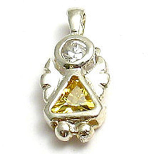 Colorful birthstone charms in the shape of an adorable angel. Wholesale Sterling Silver Charms. November.