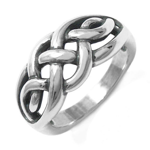 Multiple Intersecting Infinity Symbols Ring. Wholesale Sterling Silver Rings. Main photo.