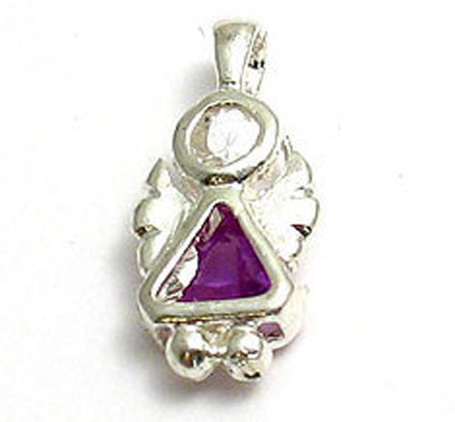Colorful birthstone charms in the shape of an adorable angel. Wholesale Sterling Silver Charms. October.
