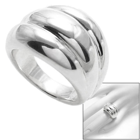 Modern interpretation of the classic shrimp ring. Big and Wide. Wholesale Sterling Silver Rings. Main photo.