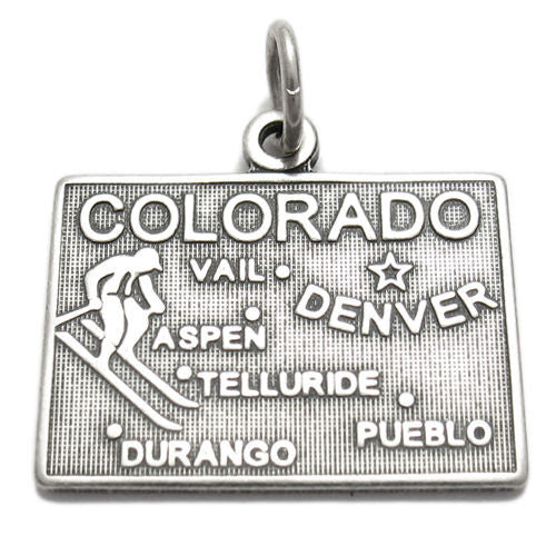 Colorado State Charm in Sterling Silver