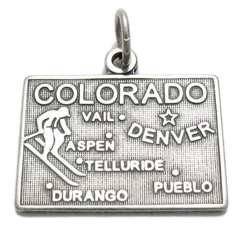 Colorado State Charm in Sterling Silver