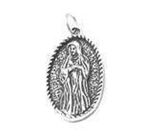 Our Lady of Guadalupe Charm in Sterling Silver