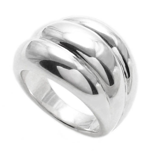 Modern interpretation of the classic shrimp ring. Big and Wide. Wholesale Sterling Silver Rings. Alternate photo.