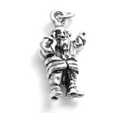 Waving Santa Charm. Sterling Silver