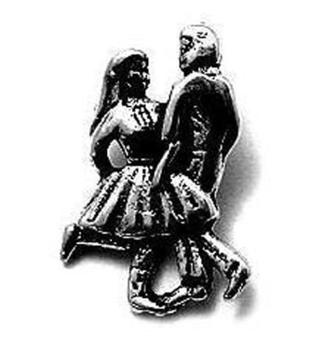 Country Line Dancers Charm in Sterling Silver