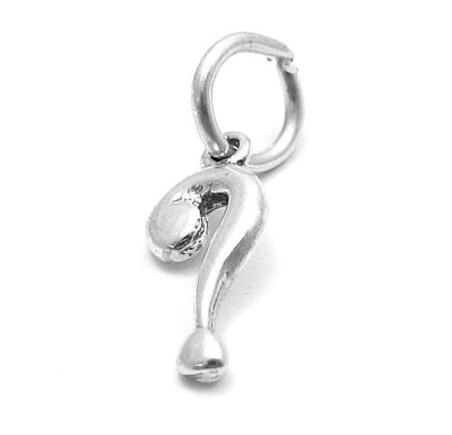 Question Mark Charm. Sterling Silver