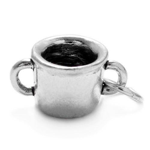 Dignity Mug / Bouillon Cup Charm in Sterling Silver