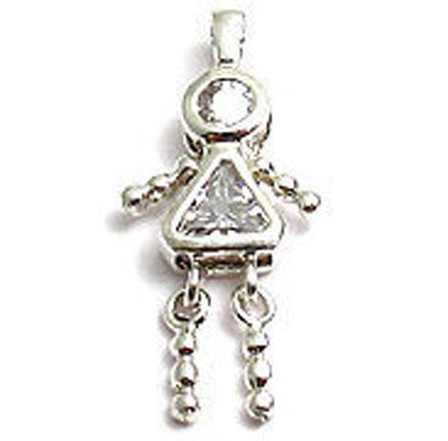 Beautiful and colorful birthstone charms of a bead girl. Wholesale Sterling Silver Charms. April.