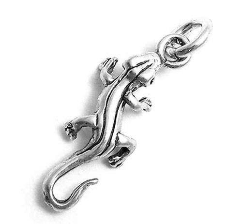 Gecko Charm in Sterling Silver.