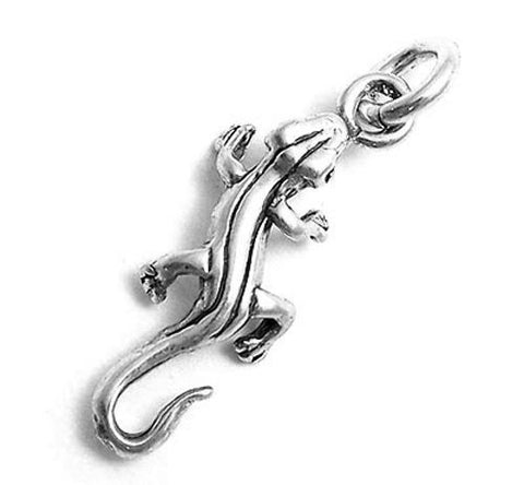 Gecko Charm in Sterling Silver.
