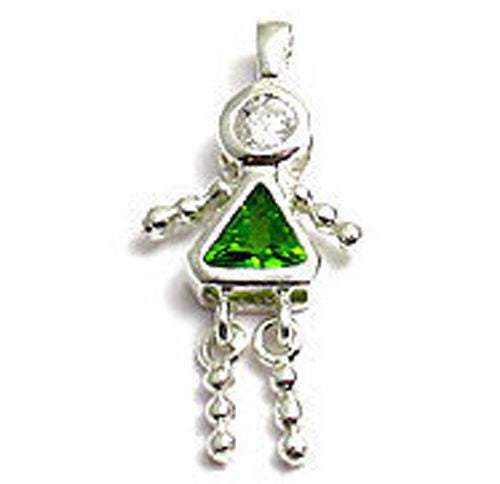 Beautiful and colorful birthstone charms of a bead girl. Wholesale Sterling Silver Charms. August.